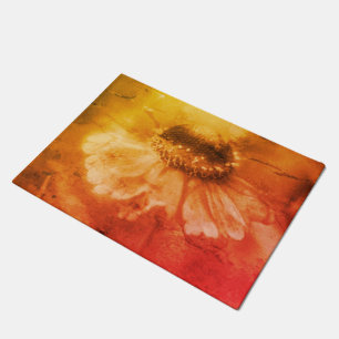 Felpudo Flor De Daisy De Zinnia Suave En La Vintage De Sep