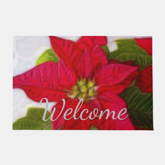 Felpudo Flor de Nochebuena (Anverso)