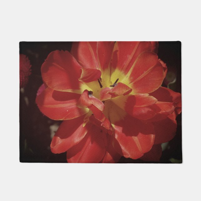 Felpudo Flor de tulipán rojo (Anverso)