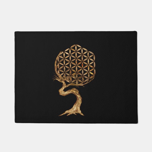 Felpudo Flor de vida - Árbol de vida (Anverso)