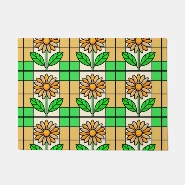 Felpudo Flor de vidrio manchado (Anverso)