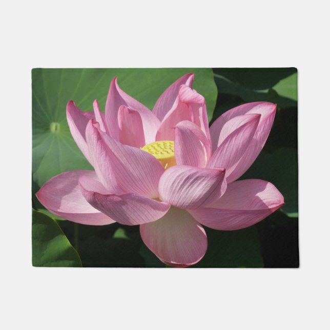 Felpudo Flor rosa Lotus IV (Anverso)