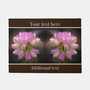 Felpudo Flor rosa y blanca de cierre personalizado