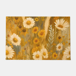 Felpudo Flor silvestre de otoño dorada - Caída rusa