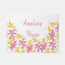 Flor silvestre rosa y amarilla bonito