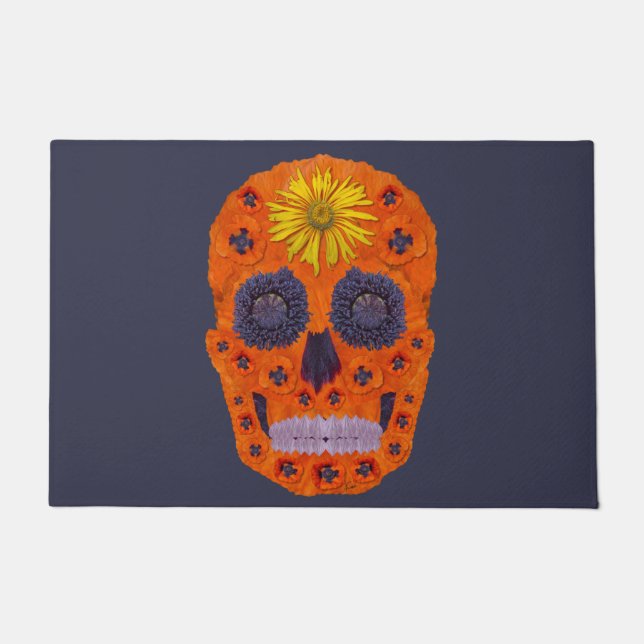 Felpudo Flor Skull 1 (Anverso)