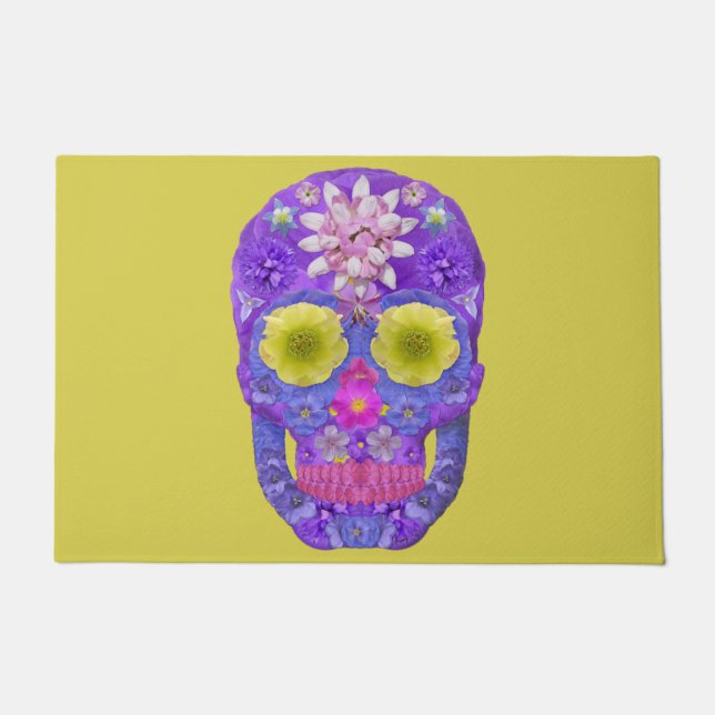 Felpudo Flor Skull 5 (Anverso)