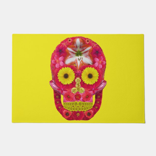 Felpudo Flor Skull 6 (Anverso)