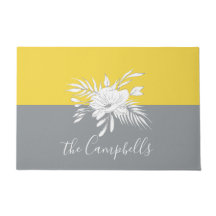 Flora blanca moderna en el bloque de colores