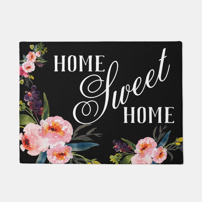 Felpudo Floral Bouquet Home Sweet Home (Anverso)