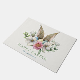 Felpudo Floral Bunny Ear & Eggs Pascua