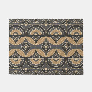 Felpudo Floral de mosaico Art Déco 2