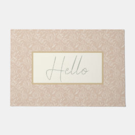 Felpudo Floral de peonies enmudecida en Rubor