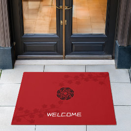 Felpudo Floral roja audaz