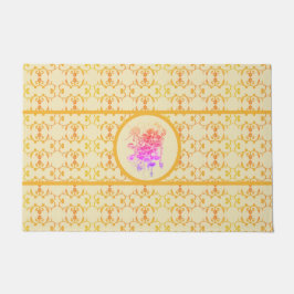 Felpudo Floral rosa y morada elegante