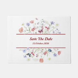 Felpudo Floral "Save the Date"