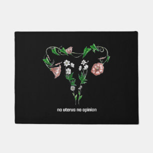 Felpudo Floral sin útero sin opinión sobre los derechos de