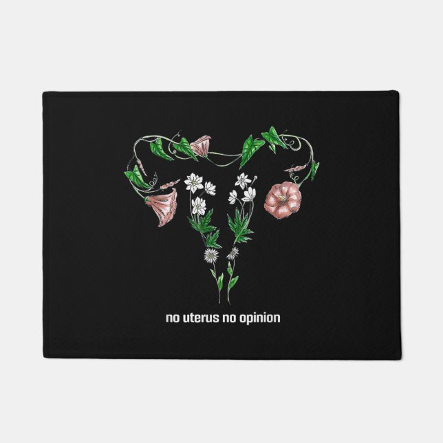 Felpudo Floral sin útero sin opinión sobre los derechos de (Anverso)