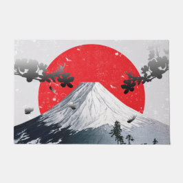 Felpudo Florecimiento de cerezos en el Fuji Japón