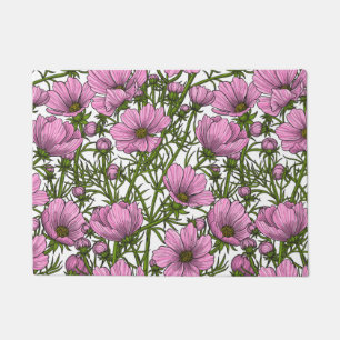 Felpudo Flores Cosmos rosadas