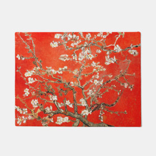 Felpudo Flores de almendra roja Vincent Van Gogh
