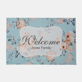 Felpudo Flores de amarre - Mat de puerta de 24" x 36"