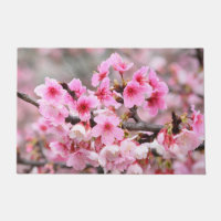 Flores de árbol rosa floral japonesa de cerezo