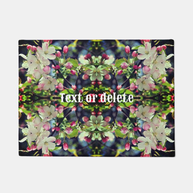 Felpudo Flores de arce de primavera personalizadas (Anverso)