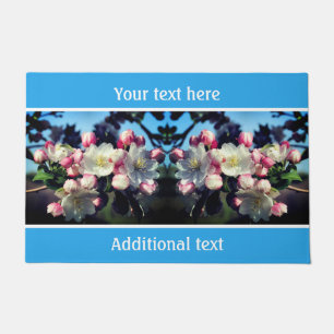 Felpudo Flores de arce de primavera personalizadas