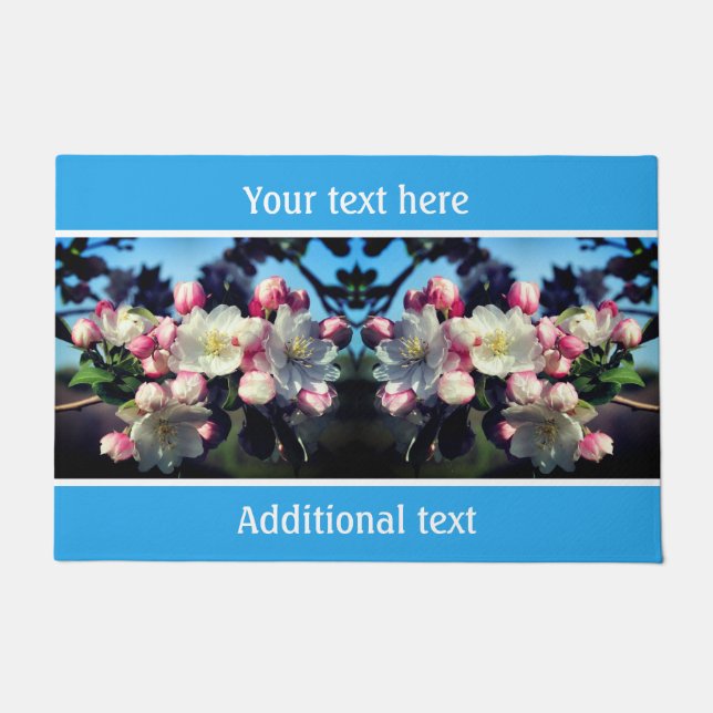 Felpudo Flores de arce de primavera personalizadas (Anverso)