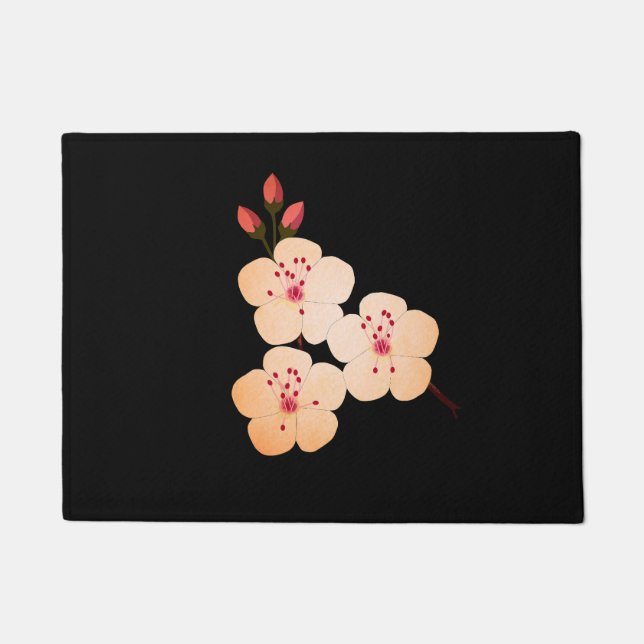 Felpudo Flores de cerezo Doormat (Anverso)