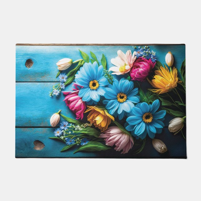 Felpudo Flores de colores (Anverso)
