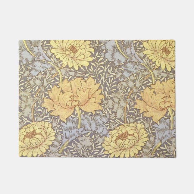 Felpudo Flores de crisantemo de William Morris (Anverso)
