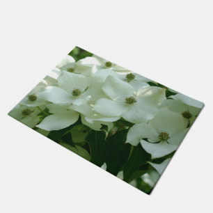 Felpudo Flores de dogwood blancas