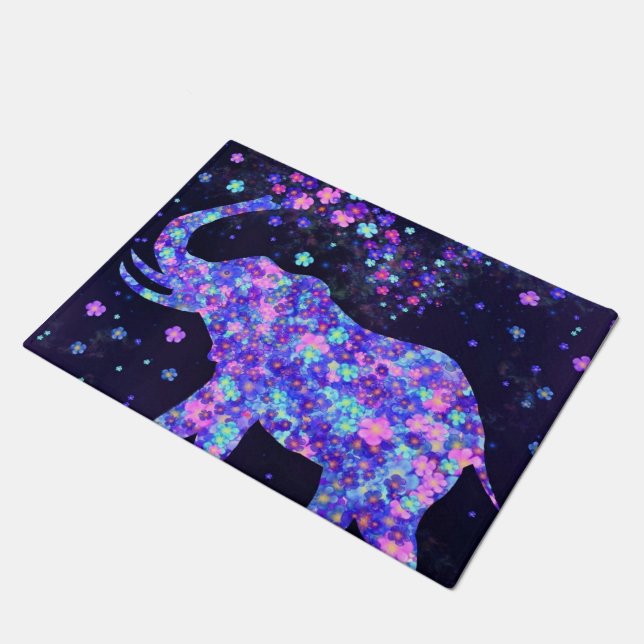 Felpudo Flores de elefante en la alegría de la primavera (Angular)