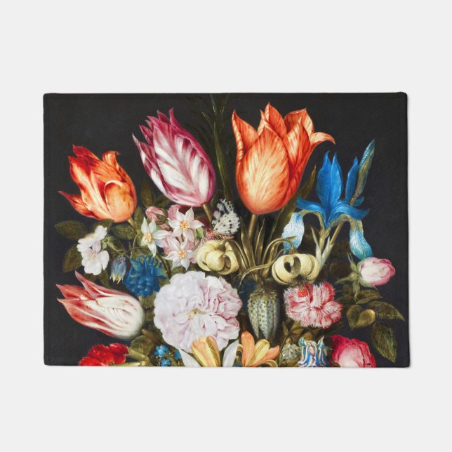 Felpudo Flores de época en un vaso de Ambrosius Bosschaer (Anverso)