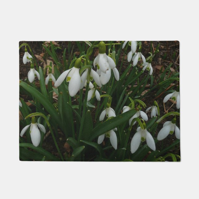 Felpudo Flores de Primavera Blanca (Galanthus) (Anverso)