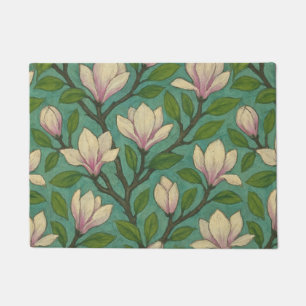 Felpudo Flores de primavera de árboles de magnolia