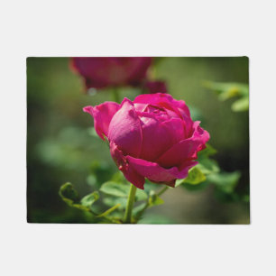 Felpudo Flores de rosa rosadas calientes