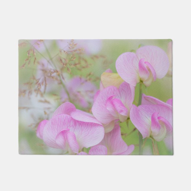 Felpudo Flores de Sweet Pea | Seabeck, WA (Anverso)