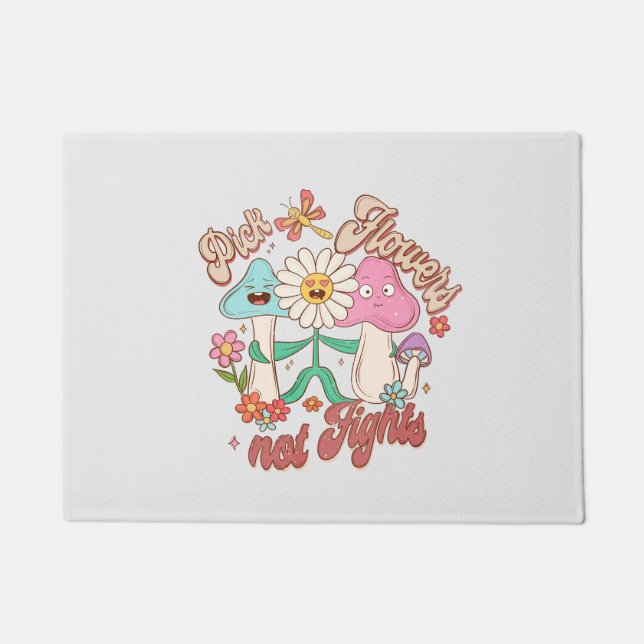 Felpudo Flores escogidas, no peleas | Musambre y floral (Anverso)