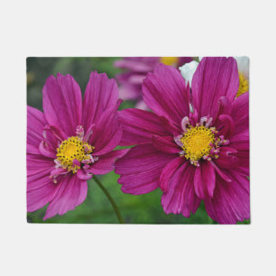 Felpudo Flores moradas de zinnia