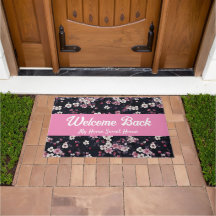 Flores negras rosadas de sakura, diseño de patrone