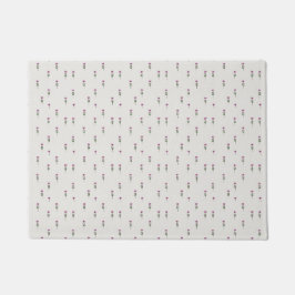 Felpudo Flores púrpura de algodón minimalistas