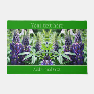 Felpudo Flores púrpura de lupino personalizadas