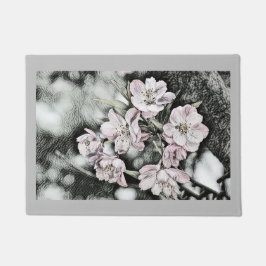 Felpudo Flores rosas antiguas en una rama