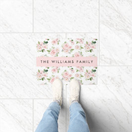 Felpudo Flores rosas, Rosas, flores acuáticas, tu nombre