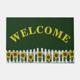 Felpudo Flores Rústicas De Bienvenida Puerta Mat