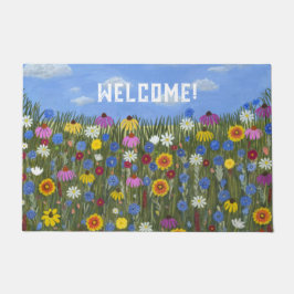 Felpudo Flores silvestres con daisies