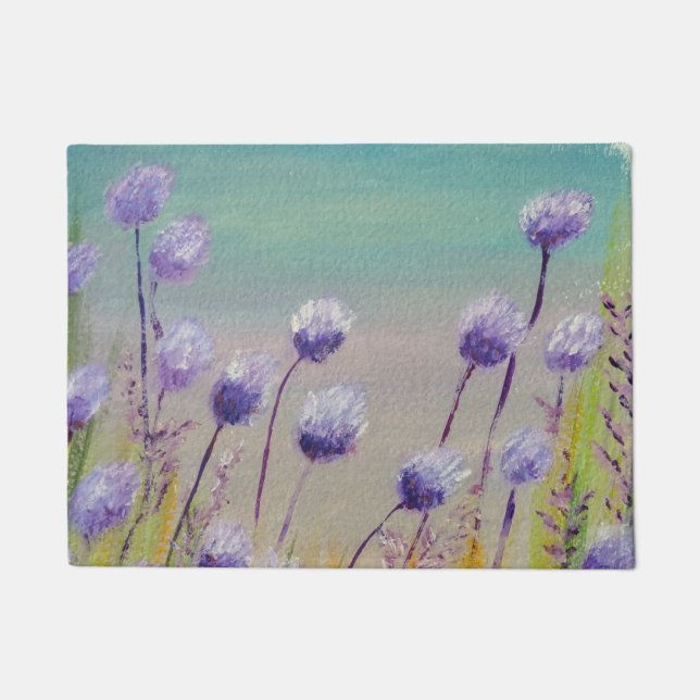 Felpudo Flores violetas (Anverso)